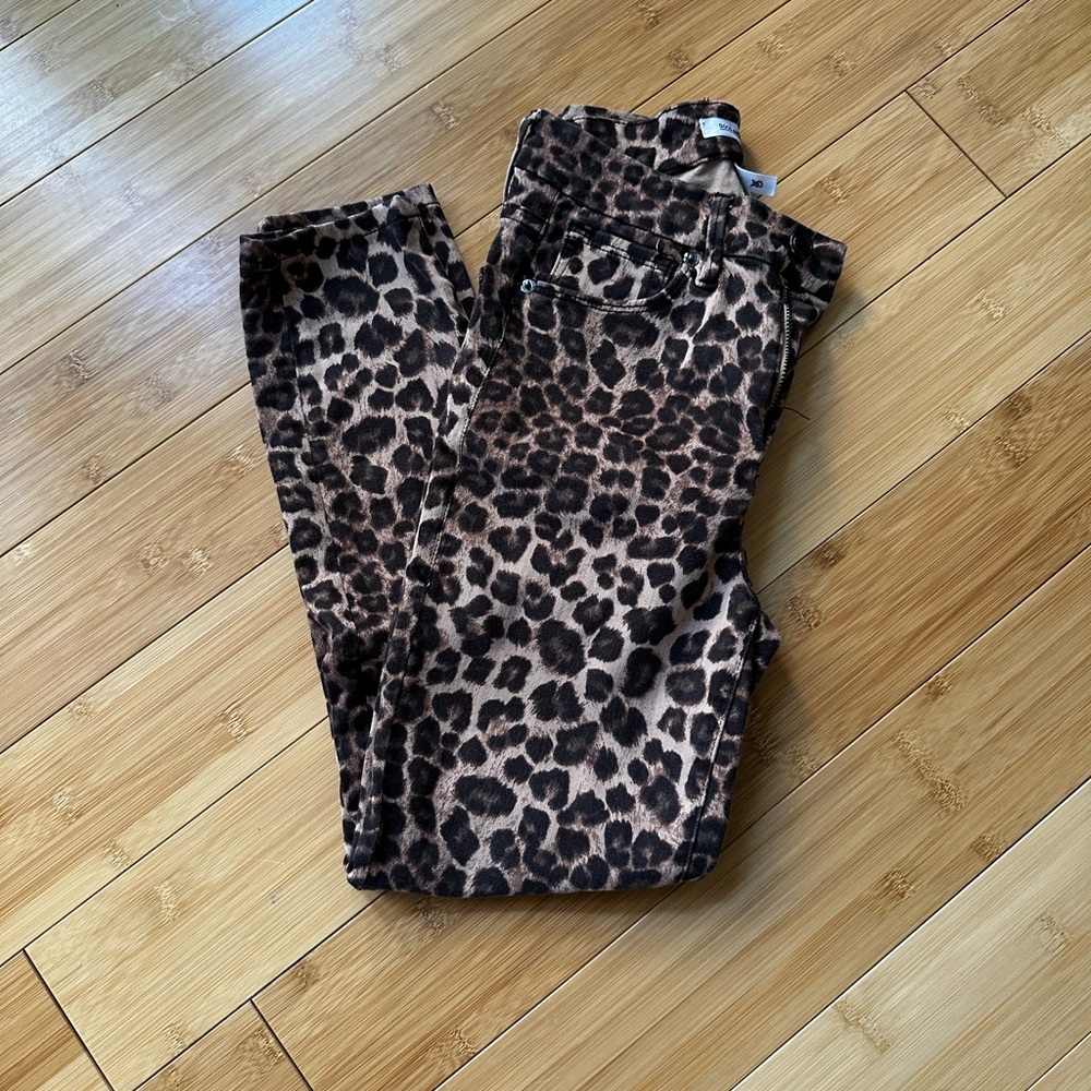 Good American Leopard Good Waist Jeans 0/25
